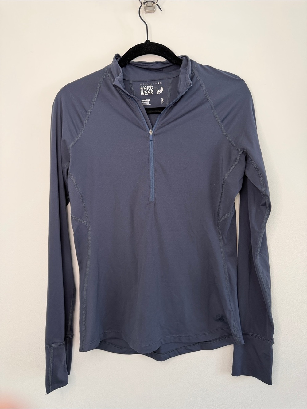 Mountain Hardwear Women's Long-Sleeve Half-Zip Top Dark Slate Blue Small - Picture 2 of 10
